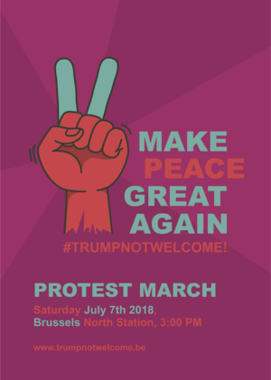 Marche de protestation | Make peace great again #TrumpNotWelcome